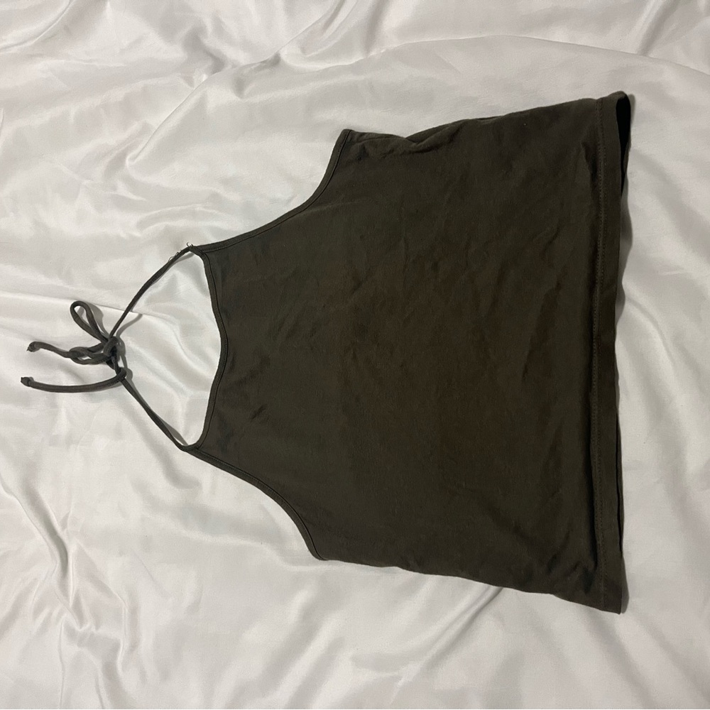 John Galt green halter top